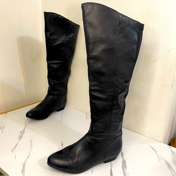 Steve Madden Calgary Wide Calf Leather Tall Shaft
Boots Black Size 8 M - Picture 1 of 16